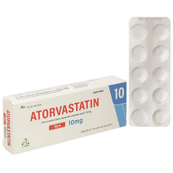 Atorvastatin TV.Pharm 10mg giảm sự tăng cholesterol toàn phần