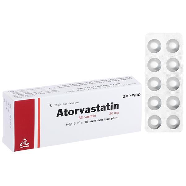 Atorvastatin TV.Pharm 20mg hỗ trợ trị tăng cholesterol máu