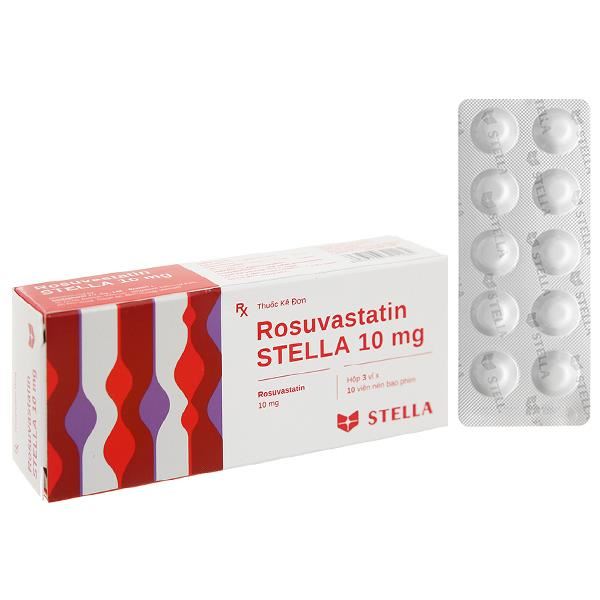 Rosuvastatin Stella 10mg trị rối loạn mỡ máu