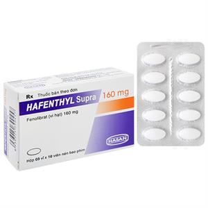 Hafenthyl Supra 160mg trị rối loạn mỡ máu