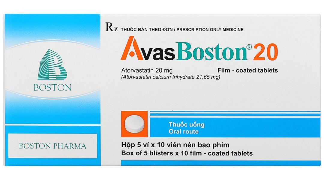 Avasboston 20 điều trị rối loạn mỡ máu