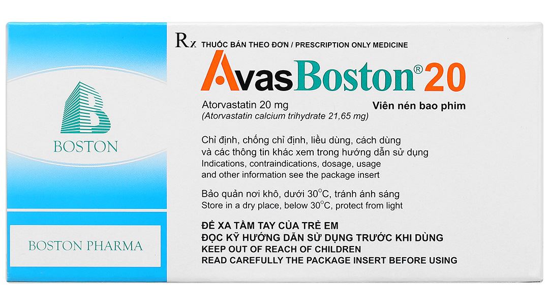 Avasboston 20 điều trị rối loạn mỡ máu