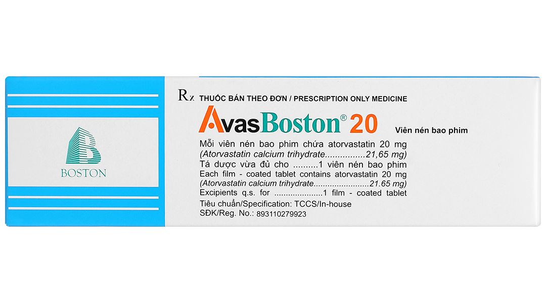Avasboston 20 điều trị rối loạn mỡ máu