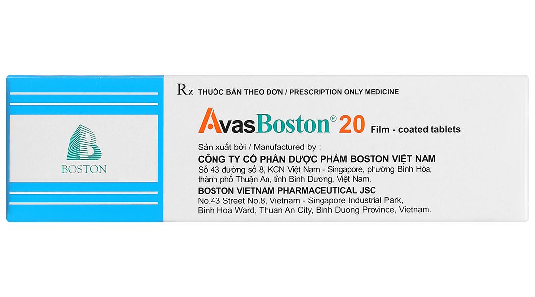 Avasboston 20 điều trị rối loạn mỡ máu