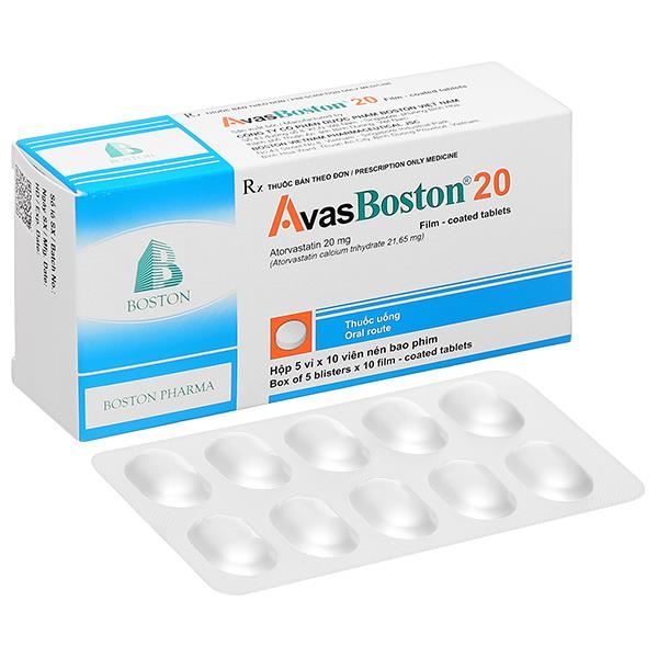 Avasboston 20 điều trị rối loạn mỡ máu