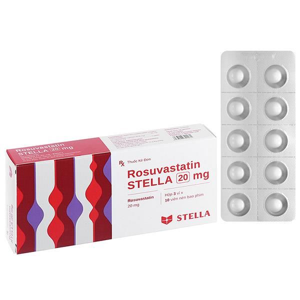 Rosuvastatin Stella 20mg trị rối loạn mỡ máu