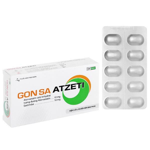 Gon Sa Atzeti 10/10mg trị rối loạn mỡ máu
