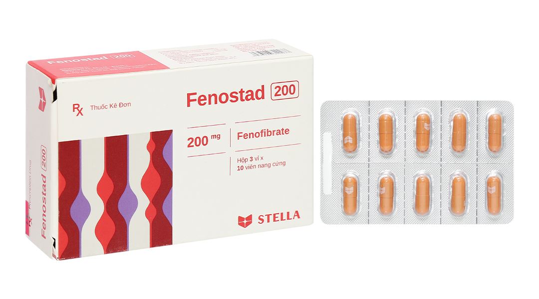 Fenostad 200mg trị tăng triglycerid huyết, lipid huyết