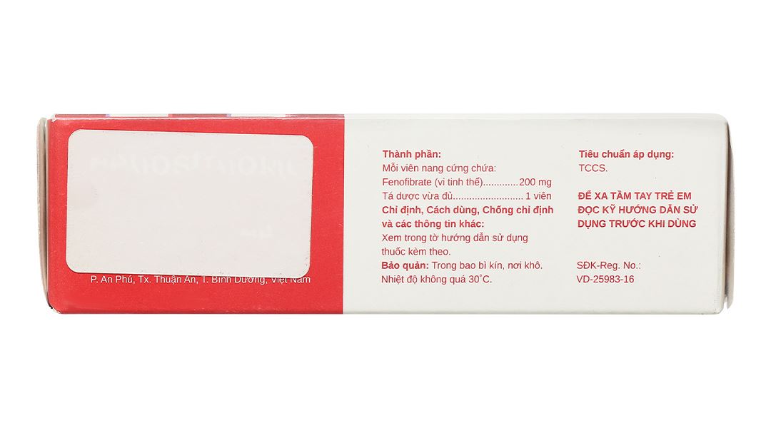 Fenostad 200mg trị tăng triglycerid huyết, lipid huyết