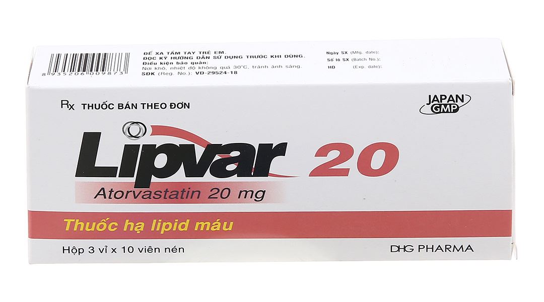Lipvar 20 trị rối loạn lipid máu
