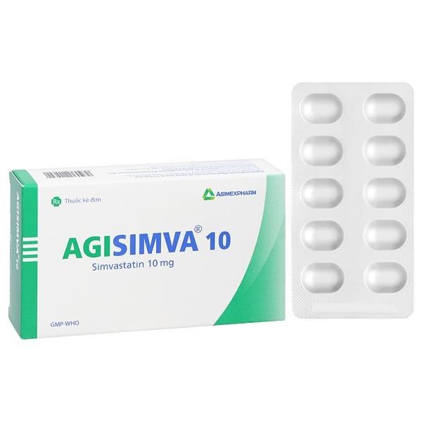 Agisimva 10 trị tăng cholesterol máu, xơ vữa động mạch