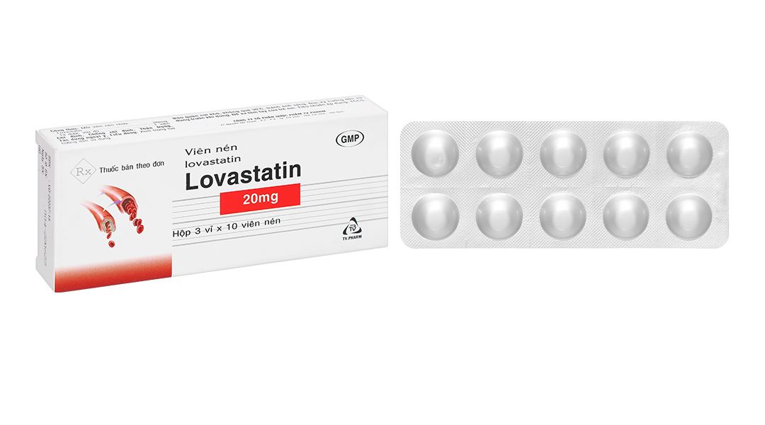 Lovastatin TV Pharm 20mg phòng ngừa biến cố tim mạch, rối loạn lipid