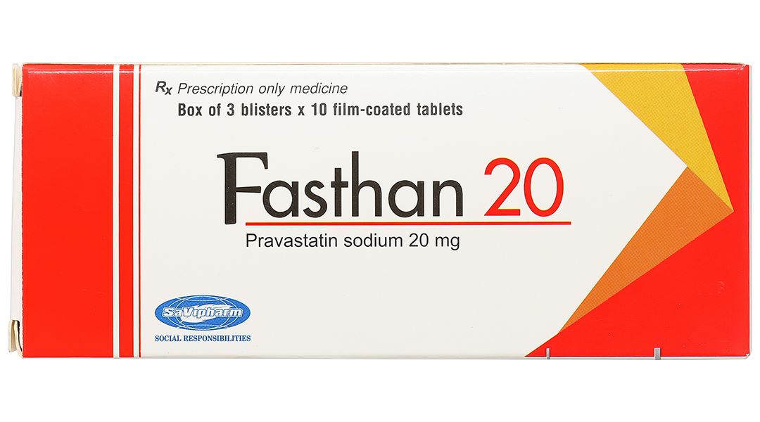 Fasthan 20mg trị rối loạn lipid máu, dự phòng biến cố tim mạch