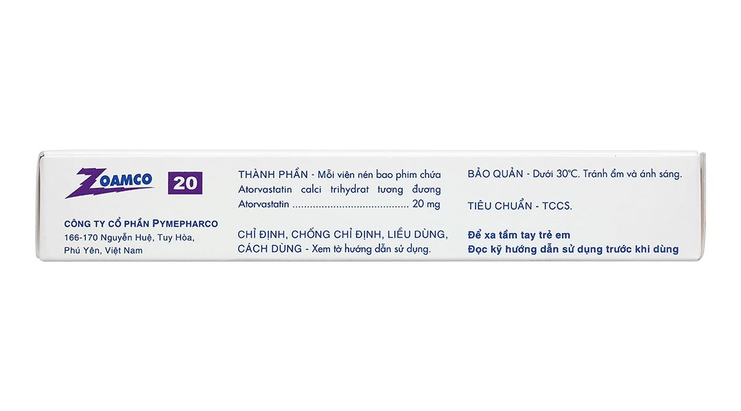 Zoamco 20 điều trị rối loạn lipid máu