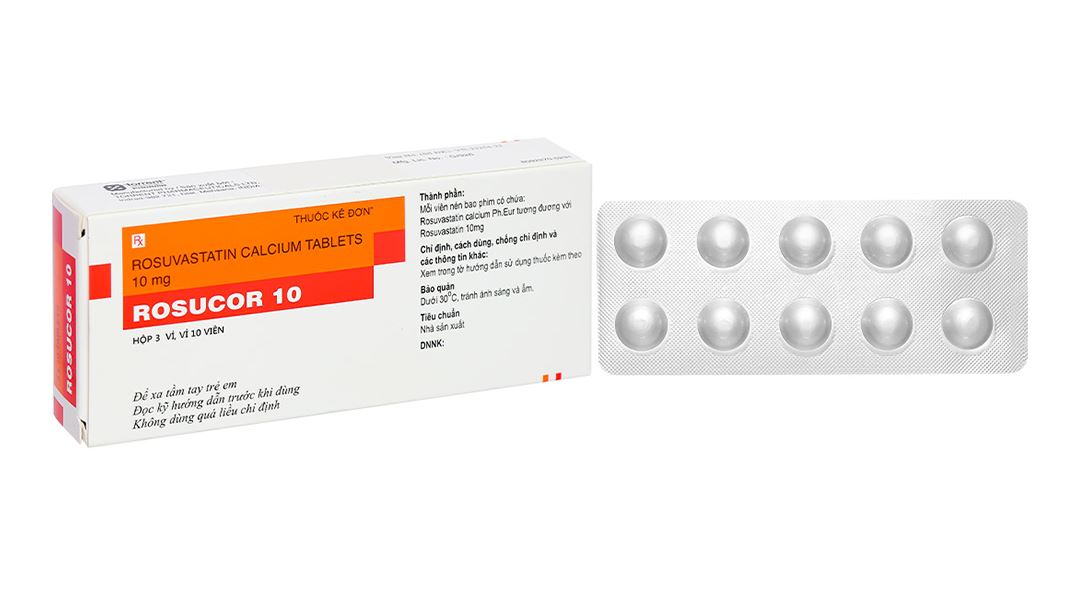 Rosucor 10 điều trị rối loạn lipid máu