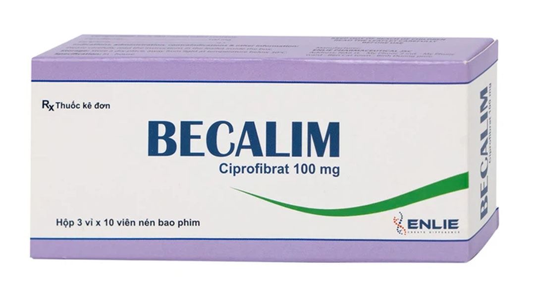 Becalim 100mg điều trị tăng triglycerid, tăng lipid máu