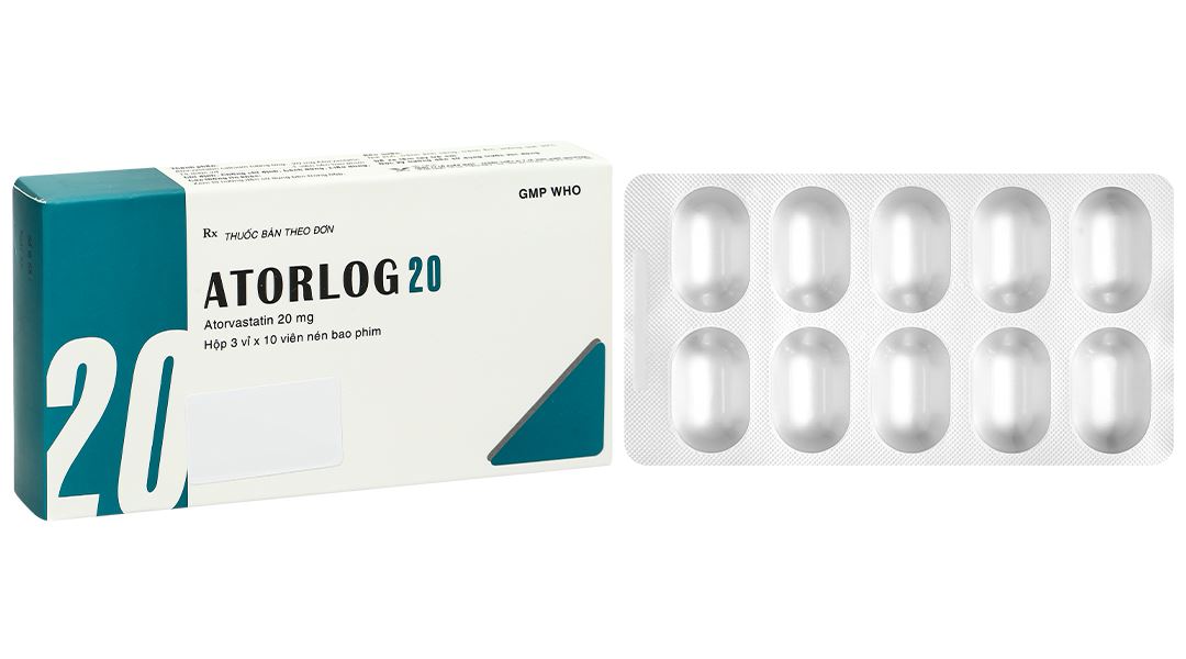 Atorlog 20 điều trị tăng cholesterol toàn phần và LDL-cholesterol