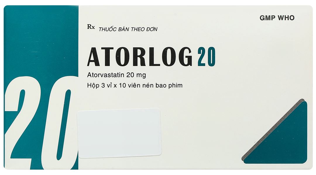 Atorlog 20 điều trị tăng cholesterol toàn phần và LDL-cholesterol