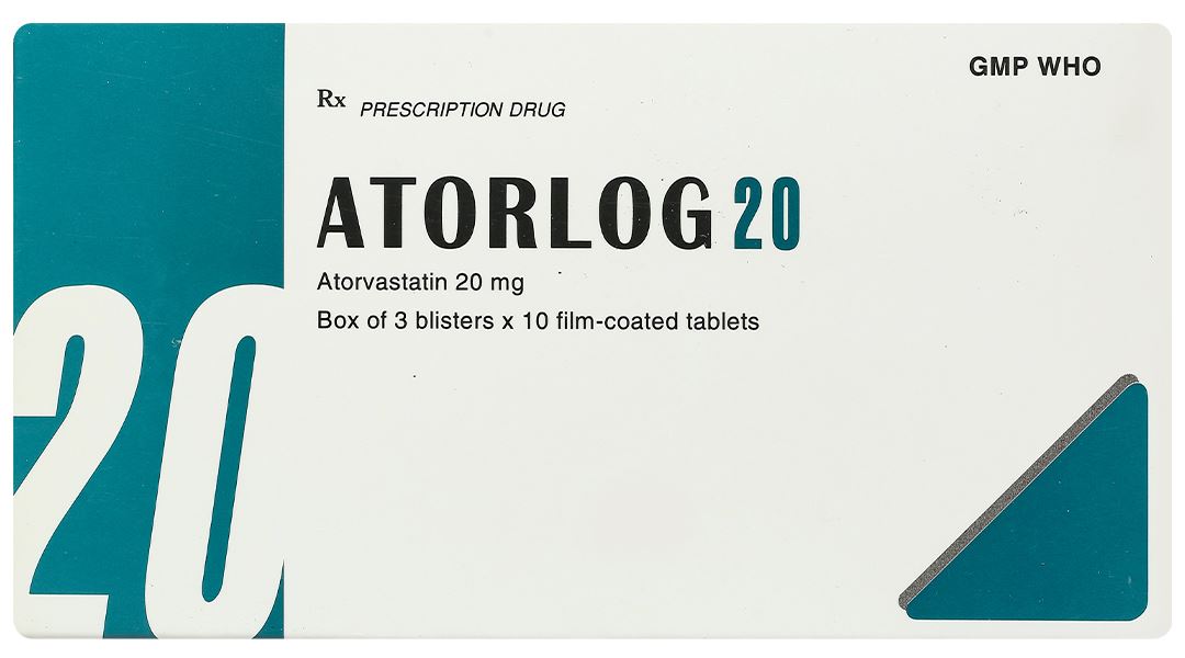 Atorlog 20 điều trị tăng cholesterol toàn phần và LDL-cholesterol