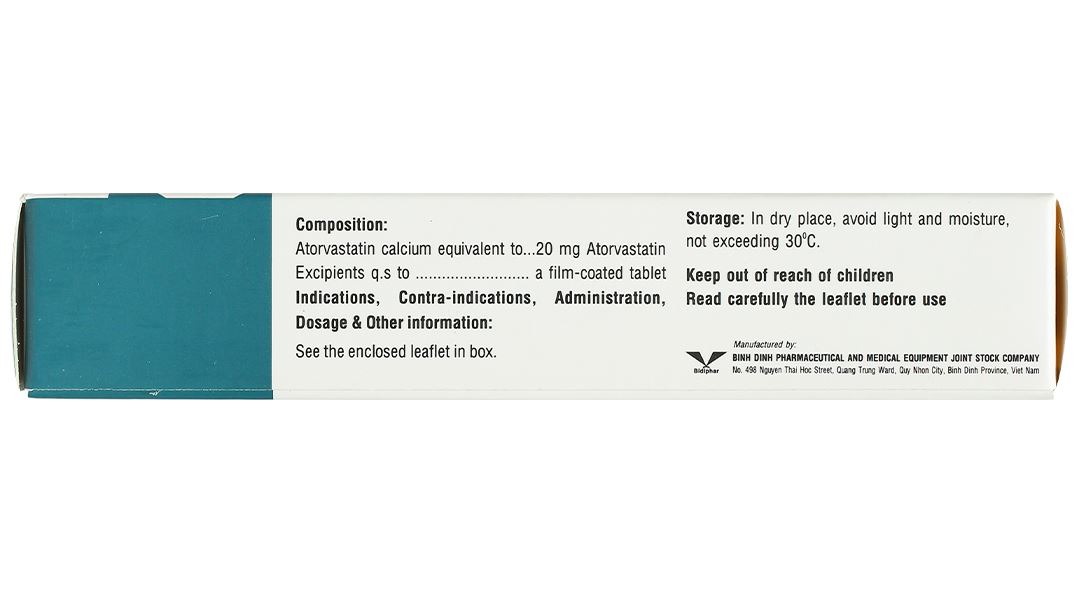Atorlog 20 điều trị tăng cholesterol toàn phần và LDL-cholesterol