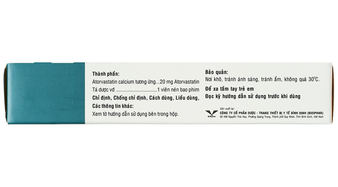Atorlog 20 điều trị tăng cholesterol toàn phần và LDL-cholesterol