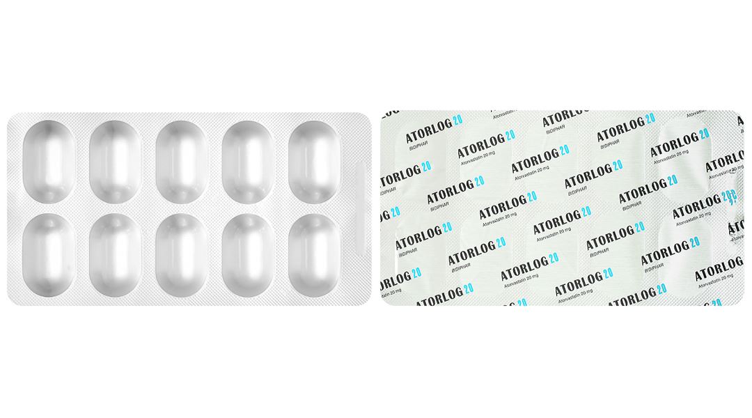 Atorlog 20 điều trị tăng cholesterol toàn phần và LDL-cholesterol