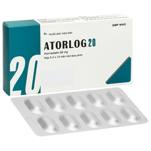 Atorlog 20 điều trị tăng cholesterol toàn phần và LDL-cholesterol