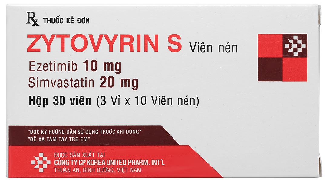 Zytovyrin S trị tăng cholesterol máu nguyên phát, rối loạn lipid máu