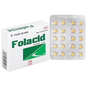 Folacid 5mg phòng và trị thiếu axit folic