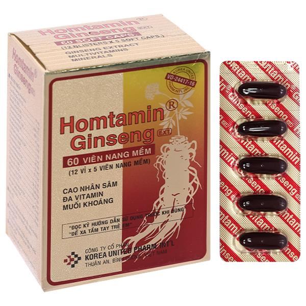 Homtamin Ginseng bổ sung vitamin và khoáng chất, giảm mệt mỏi