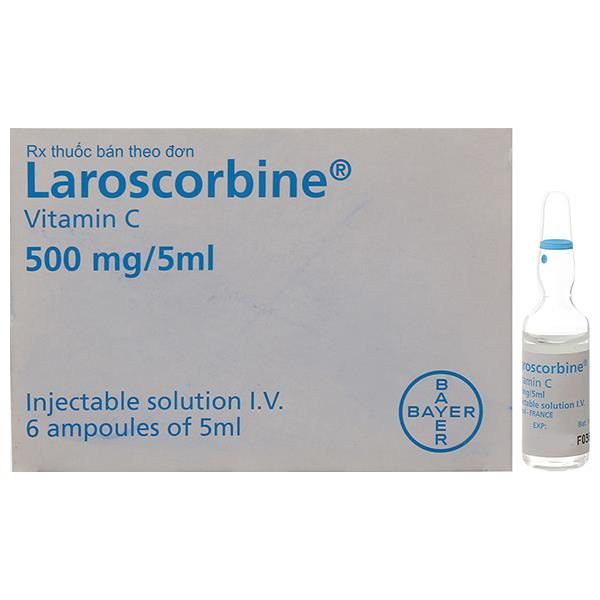 Dung dịch tiêm Laroscorbine 500mg/5ml ngừa thiếu vitamin C