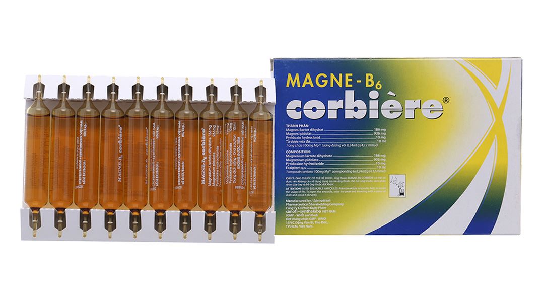 Dung dịch uống Magne - B6 Corbière trị các trường hợp thiếu magie