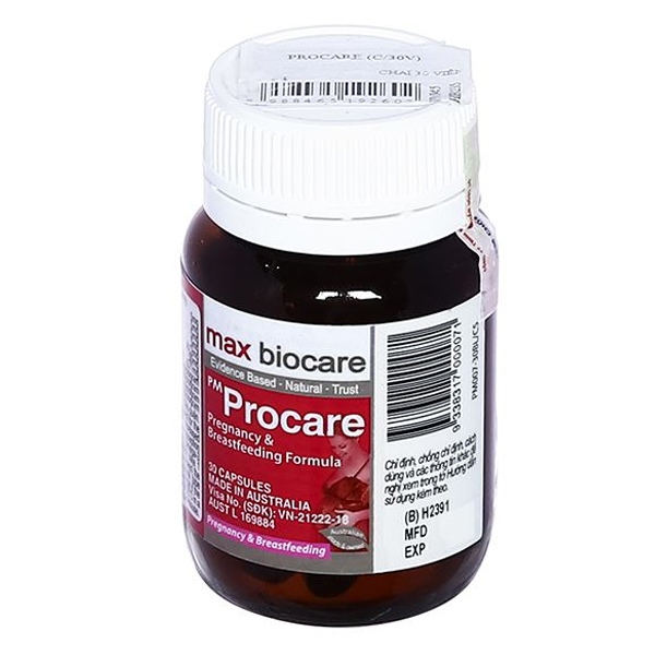 PM Procare bổ sung vitamin, khoáng chất cho phụ nữ mang thai