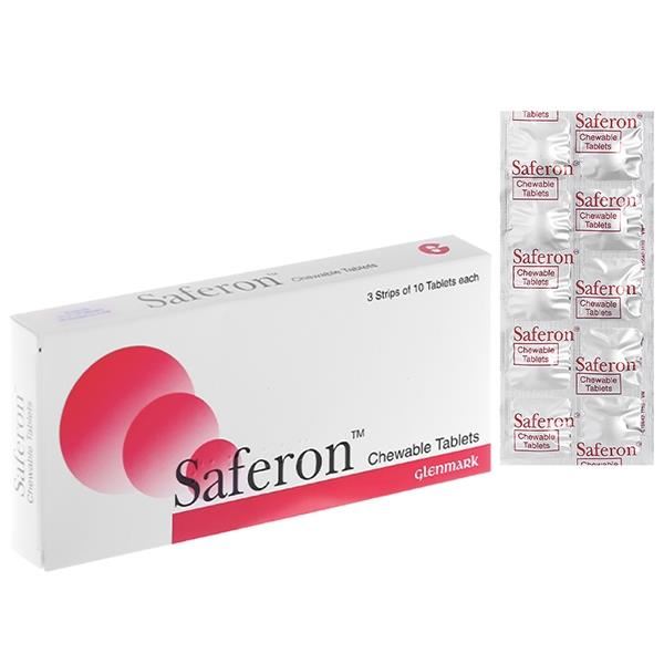 Viên nhai Saferon phòng và trị thiếu máu, thiếu sắt