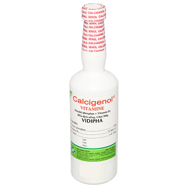 Hỗn dịch uống Calcigenol Vitamine bổ sung canxi, phòng loãng xương