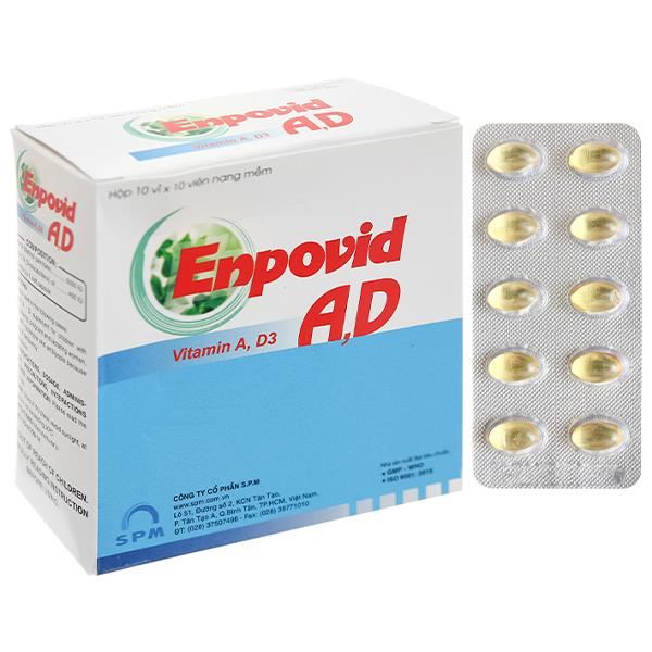Enpovid A,D trị còi xương, nhuyễn xương