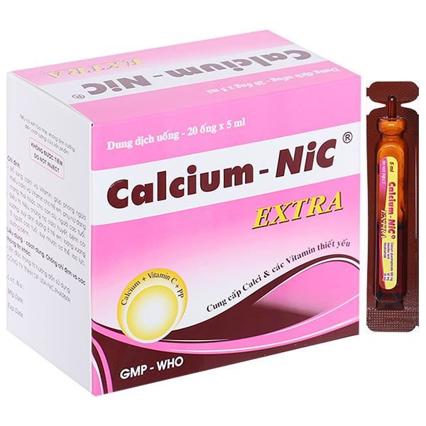 Dung dịch uống Calcium-Nic Extra bổ sung calci và vitamin