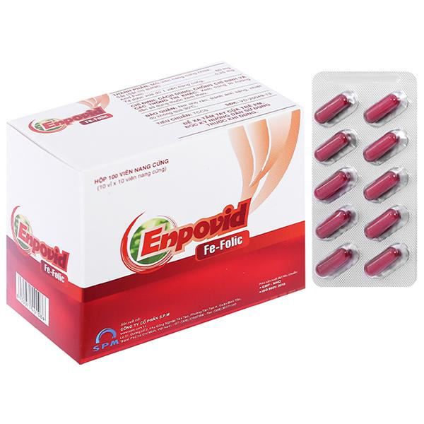 Enpovid Fe-Folic bổ sung sắt và axit folic, trị thiếu máu