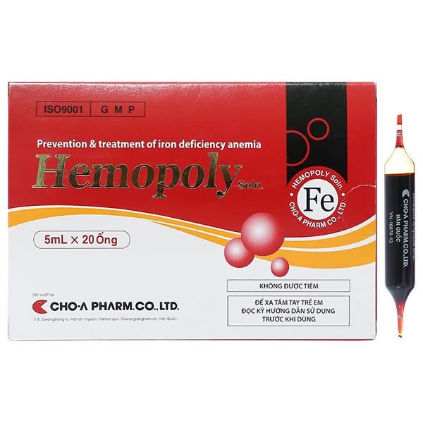 Dung dịch uống Hemopoly ngăn ngừa và trị thiếu máu do thiếu sắt