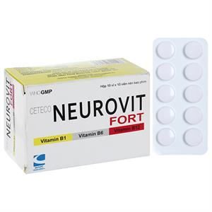 Ceteco Neurovit Fort trị thiếu các vitamin B1, B6, B12