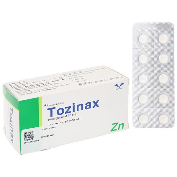 Tozinax 70mg phòng và điều trị thiếu kẽm