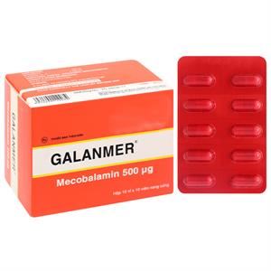 Galanmer 500mcg trị thiếu máu, thiếu vitamin B12