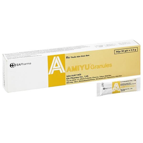 Thuốc cốm AMIYU Granules cung cấp acid amin trong suy thận mạn tính