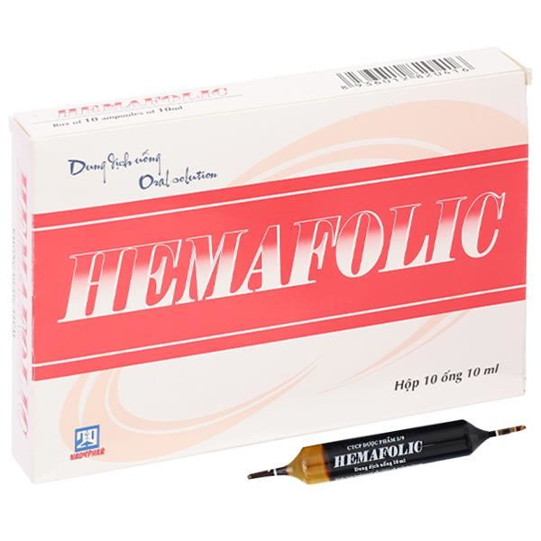 Dung dịch uống Hemafolic ngăn ngừa và trị thiếu máu do thiếu sắt
