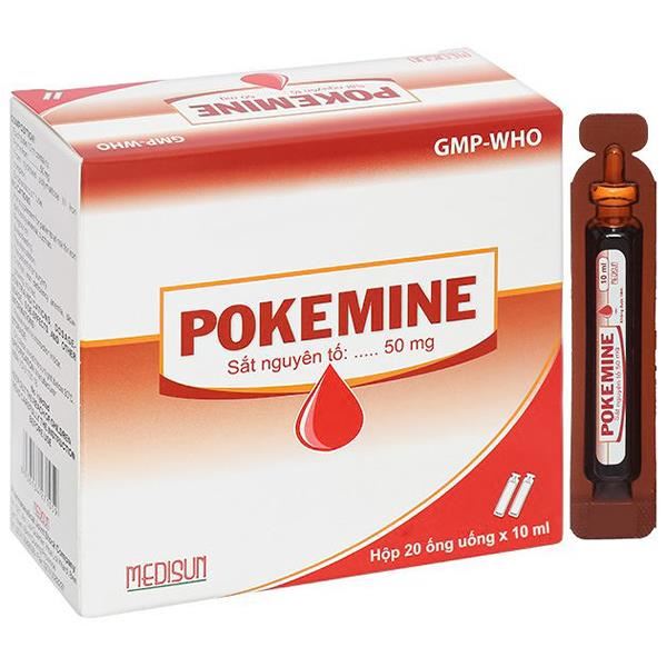Dung dịch uống Pokemine 50mg hỗ trợ bổ sung sắt