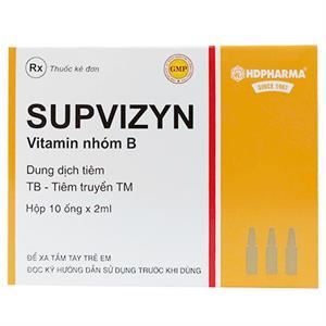 Dung dịch tiêm truyền Supvizyn phòng và trị thiếu vitamin nhóm B (10 ống x 2ml)