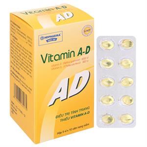 Vitamin A-D trị các triệu chứng do thiếu vitamin A, D