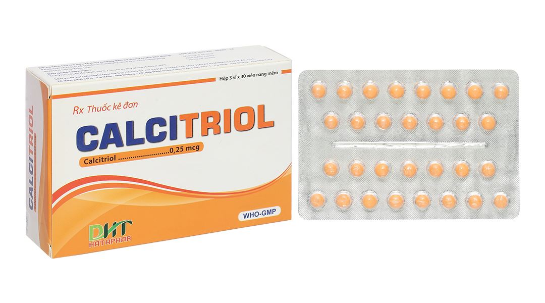 Calcitriol DHT 0.25mcg điều trị rối loạn chuyển hóa calci, loãng xương