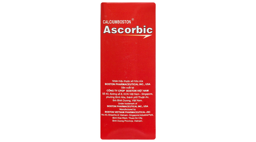 Dung dịch uống Calciumboston Ascorbic trị thiếu canxi, vitamin C