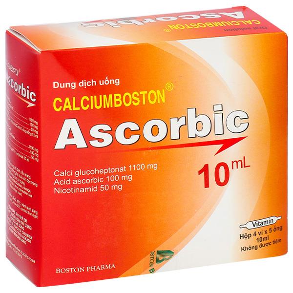 Dung dịch uống Calciumboston Ascorbic trị thiếu canxi, vitamin C